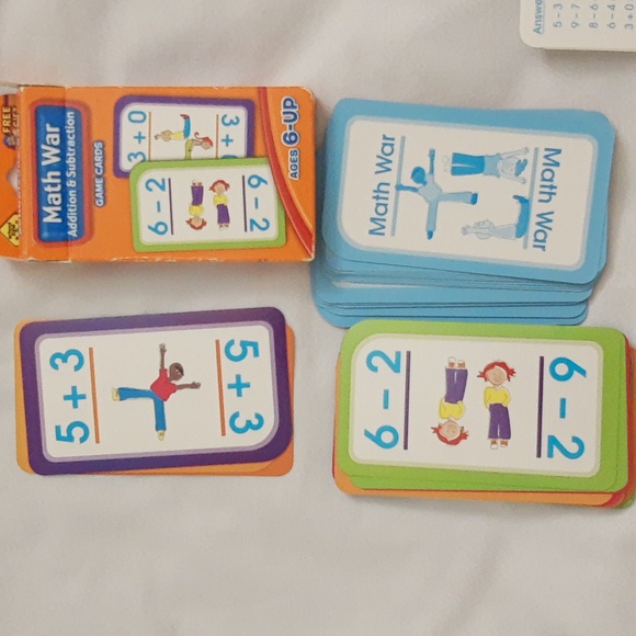 School Zone Math War Addition and Subtraction Card Game Flash Cards COMPLETE - Picture 10 of 13